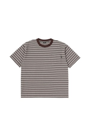 Striped S/S Tee - Brown / Charcoal (SD26S-CT07)