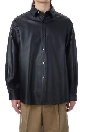 LEATHER SHIRTS JACKET - BLACK (261-60406)