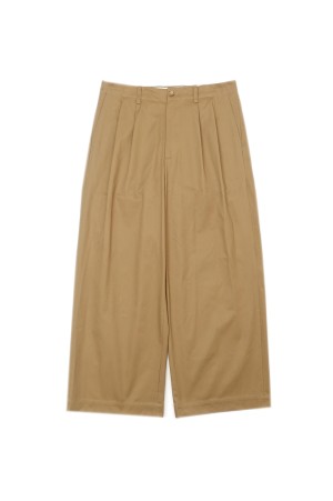 2TUCK WIDE CHINO TROUSERS - CAMEL (253-60502)
