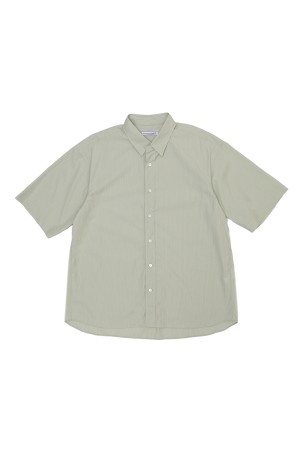 S/S REGULAR SHIRTS - GREEN STRIPE (261-60301)