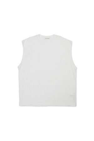 SLEEVE LESS T-SHIRTS - WHITE (261-60107)