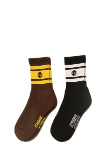 SD Sports Socks 2P - OLIVE / BURGUNDY