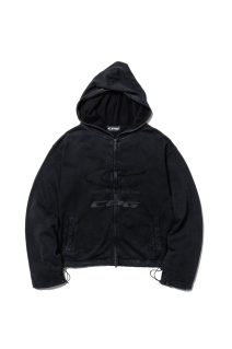 CPG FRT LOGO DYE ZIP HOODIE - BLACK (26SS-CPG-09 / FS2026)