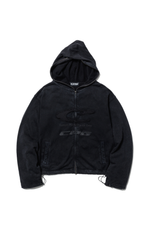 CPG FRT LOGO DYE ZIP HOODIE - BLACK (26SS-CPG-09 / FS2026)