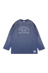 SD Heavyweight Football Logo LS T Vintage Wash - NAVY
