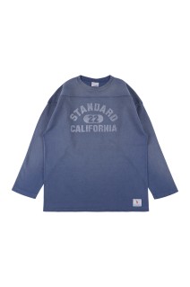 SD Heavyweight Football Logo LS T Vintage Wash - NAVY