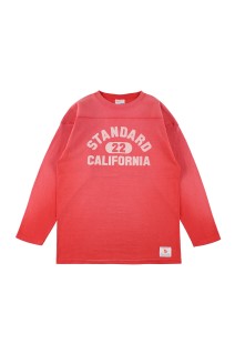 SD Heavyweight Football Logo LS T Vintage Wash - RED