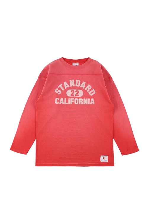 SD Heavyweight Football Logo LS T Vintage Wash - RED | セレクト