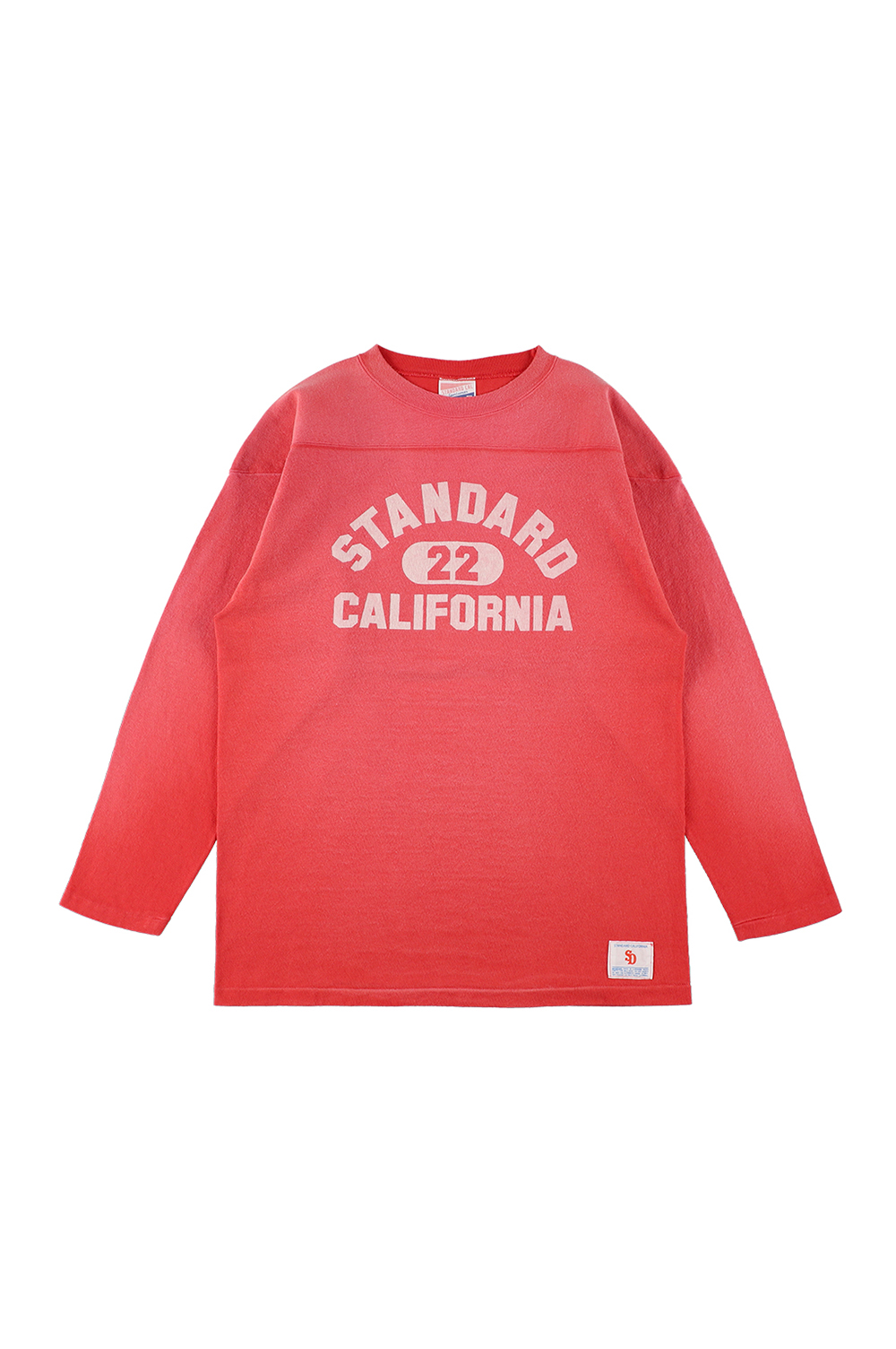 SD Heavyweight Football Logo LS T Vintage Wash - RED | セレクト