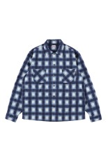 SD Print Flannel Check Shirt - NAVY