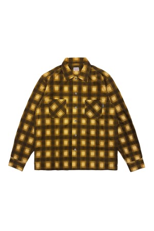 SD Print Flannel Check Shirt - BROWN