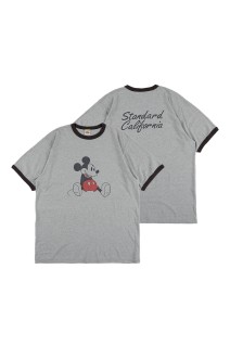 Disney / SD Ringer T - GRAY / BLACK