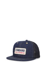 SD Box Logo Patch Denim Mesh Cap - INDIGO