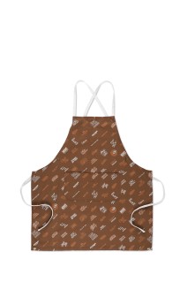 SD Foot Print Apron - WHITE
