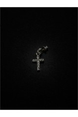 Ornament Cross Earring - Silver (RX-807-1)
