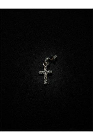 Ornament Cross Earring - Silver (RX-807-1)