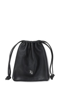 Laeather Drawstring Bag - Black (RX-123)