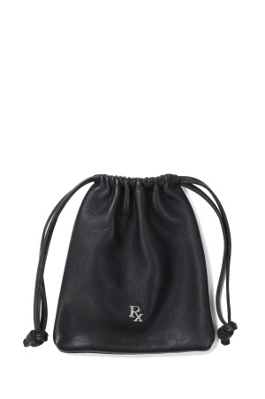 Laeather Drawstring Bag - Black (RX-123)