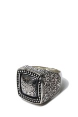 Engraved Mafia Ring - Silver (RX-721-1)