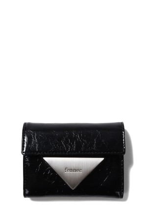 CRINKLE TRIANGLE DOCO WALLET - BLACK (FB1WT09BKF)