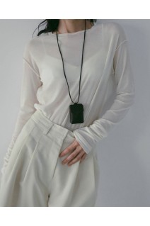 Sheer Long T-Shirts - IVORY (62610624)