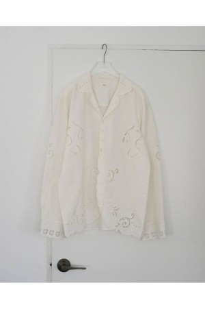 Cutwork Opencollar Shirts - WHITE (62610418)