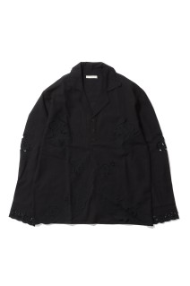 Cutwork Opencollar Shirts - BLACK (62610418)