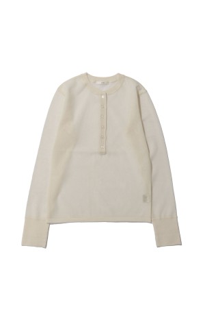 Sheer Henley Knit - IVORY (62610514)