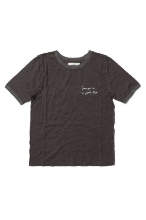 Lettering Washer T-Shirts - BROWN (62610610)