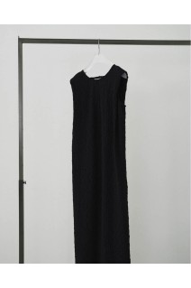 Sleeveless Shirring Onepiece - BLACK (62610306)