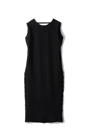 Sleeveless Shirring Onepiece - BLACK (62610306)