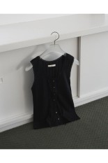 Cut Lace Tanktop - BLACK (62610621)