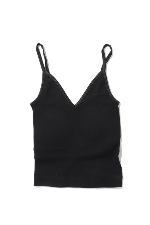 22 Rib Bra Camisole - BLACK (PLTY-A1002)