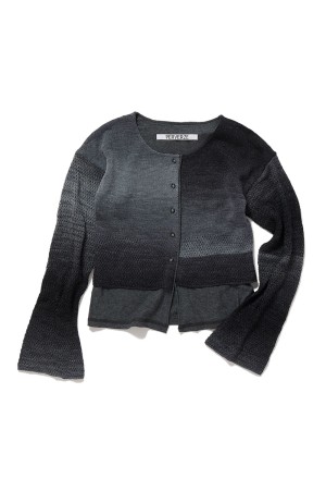 Double T-Layered Knit Cardigan - GRAY (0126010507)