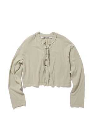 Front Lock Long-sleeve Tee - BEIGE (0126010602)