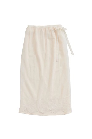 LACE APRON SKIRT - 01 WHITE (26SMSSK03)