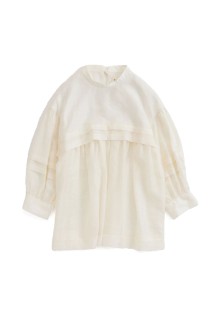 SHEER TUCK BLOUSE - 01 WHITE (26SMSBL03)