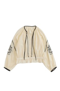 EMBROIDERED BLOUSE - 02 ECRU (26SMSBL09)