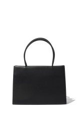 SQUARE-SHAPED TOTE BAG SHORT HANDLE : S - BLACK (GE11)