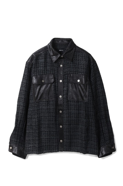 NEW RICH TWEED CHECK SHIRT - BLACK (BR25AW-S2005) | セレクト