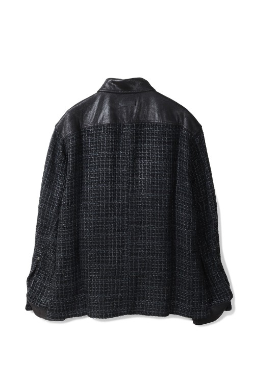 NEW RICH TWEED CHECK SHIRT - BLACK (BR25AW-S2005) | セレクト
