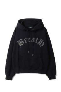 OLD ENGLISH LOGO RHINESTONE HOODIE - BLACK (BR25AW-C5014)