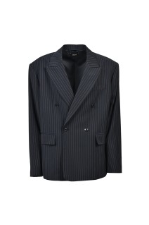 OVERSIZE DOUBLE JACKET - NAVY STRIPE (BR26SS-O0005)