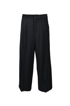 TUCK WIDE SLACKS - NAVY STRIPE (BR26SS-P1008)