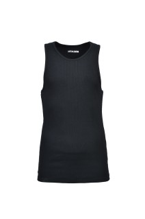 LOGO RIB TANK TOP - BLACK (BR26SS-C5011)