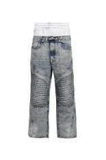 COATING DOUBLE KNEE FLARE DENIM / BLACK (BR25AW-P1009) | セレクト