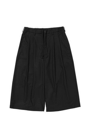 T/W Twill Shin Cut Wide Easy Trousers - Black (CTE-26S107)