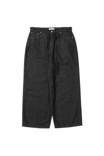 12.5oz Denim 5 Pocket Extra Baggy Pants - Black (CTE-26S112)