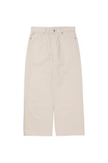 12.5oz Denim 5 Pocket Square Leg Pants - Ivory (CTE-26S114)