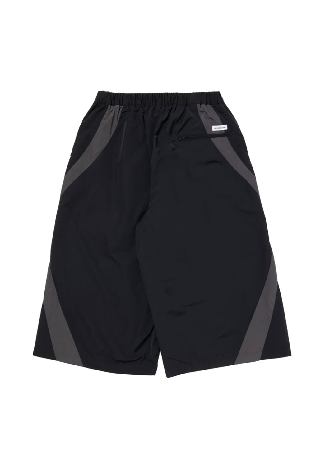 Nylon Paneling Shin Cut Wide Track Pants - Black (CTE-26S122